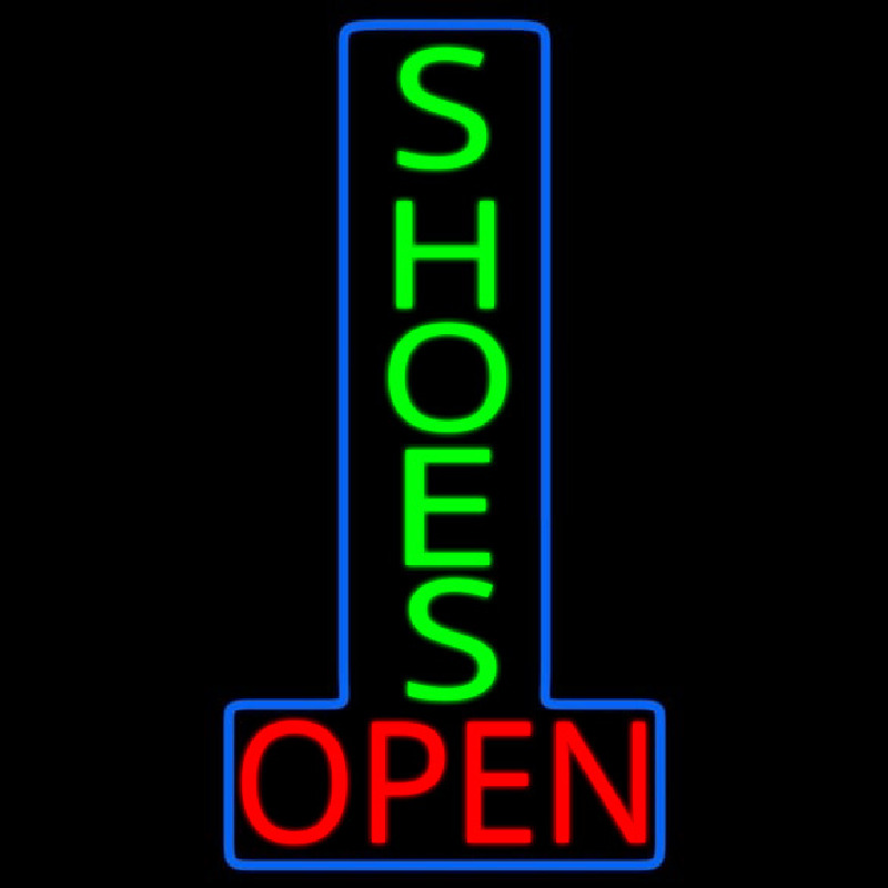 Vertical Green Shoes Open Neonkyltti