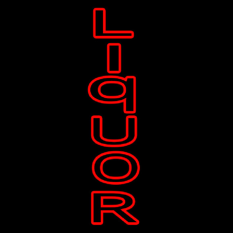 Vertical Red Liquor Neonkyltti