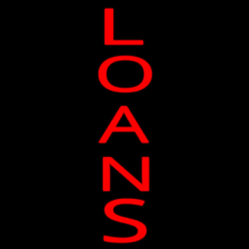 Vertical Red Loans Neonkyltti