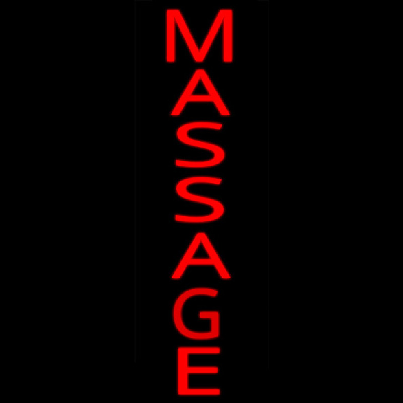 Vertical Red Massage Neonkyltti