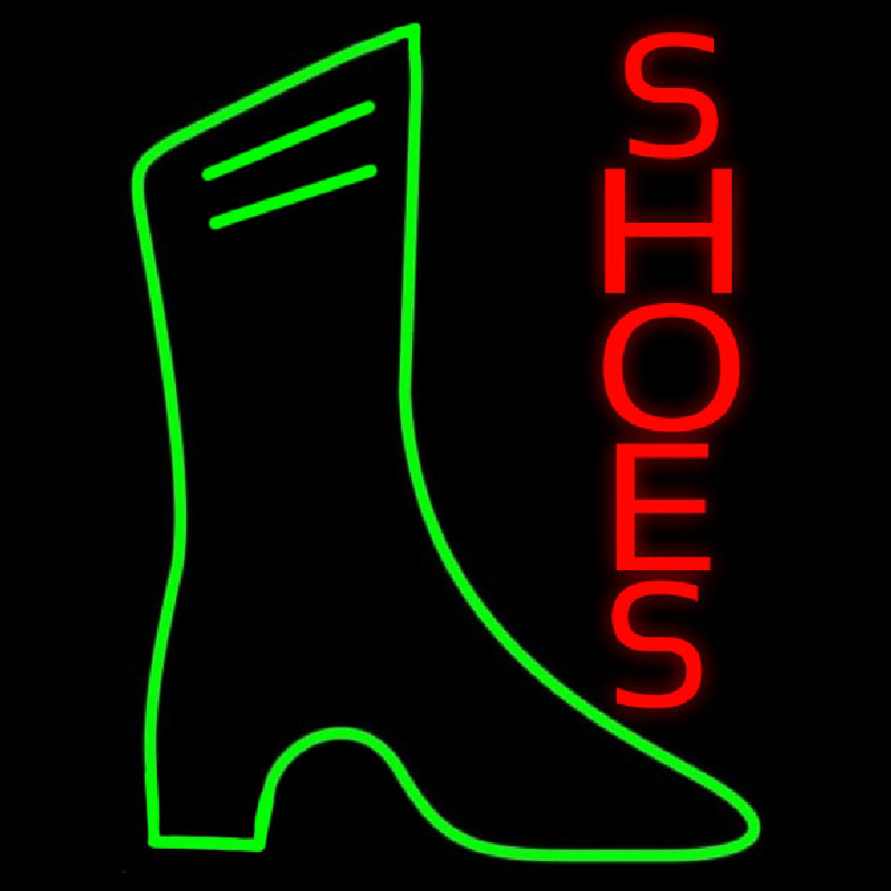 Vertical Red Shoes Neonkyltti