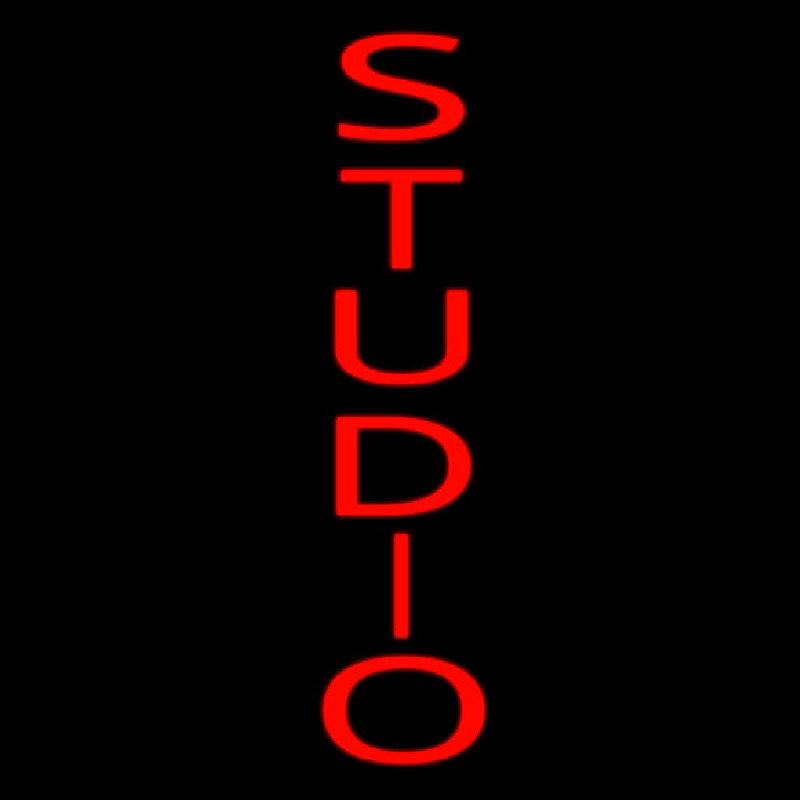 Vertical Red Studio Neonkyltti