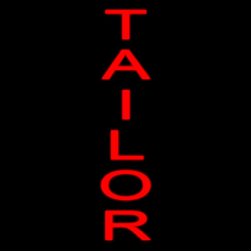 Vertical Red Tailor Neonkyltti