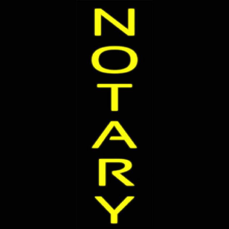 Vertical Yellow Notary Neonkyltti