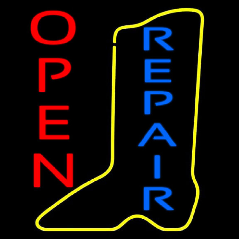 Vertical Yellow Shoe Blue Repair Open Neonkyltti