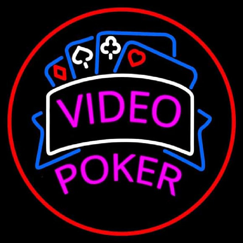 Video Poker 1 Neonkyltti