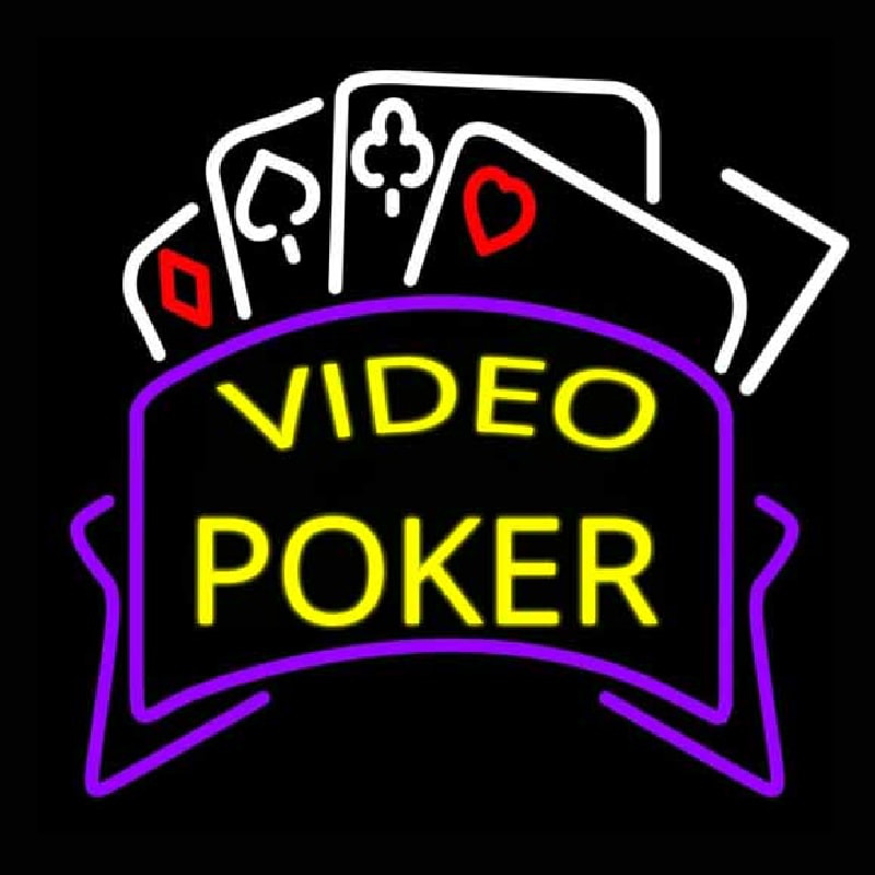 Video Poker Neonkyltti