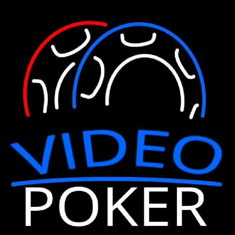 Video Poker Neonkyltti