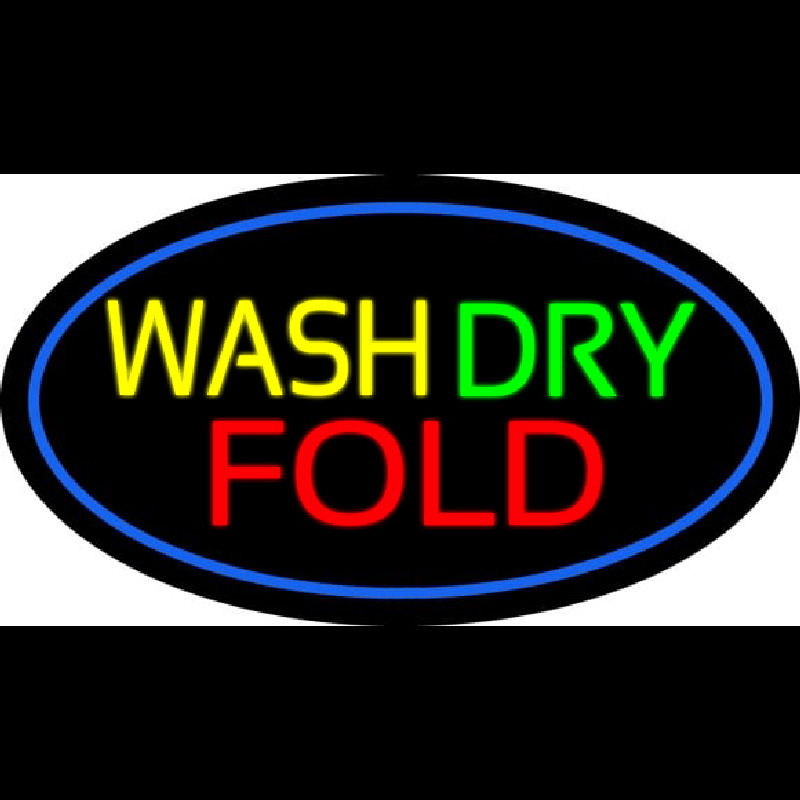 Wash Dry Fold Oval Blue Neonkyltti