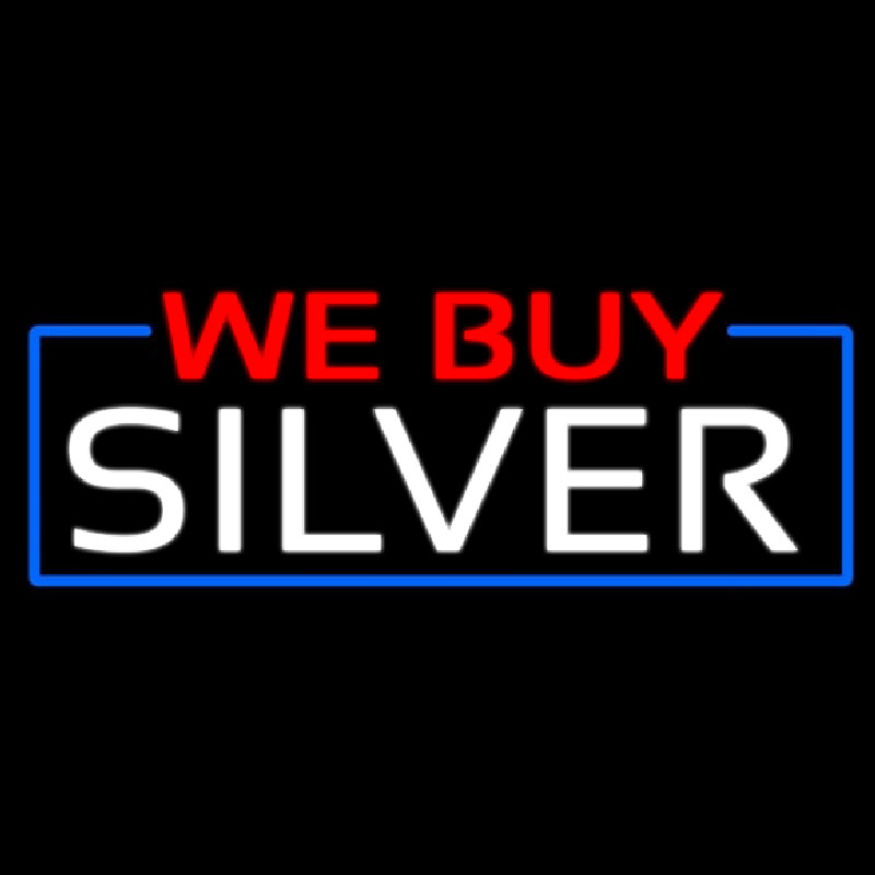We Buy Silver Block Neonkyltti