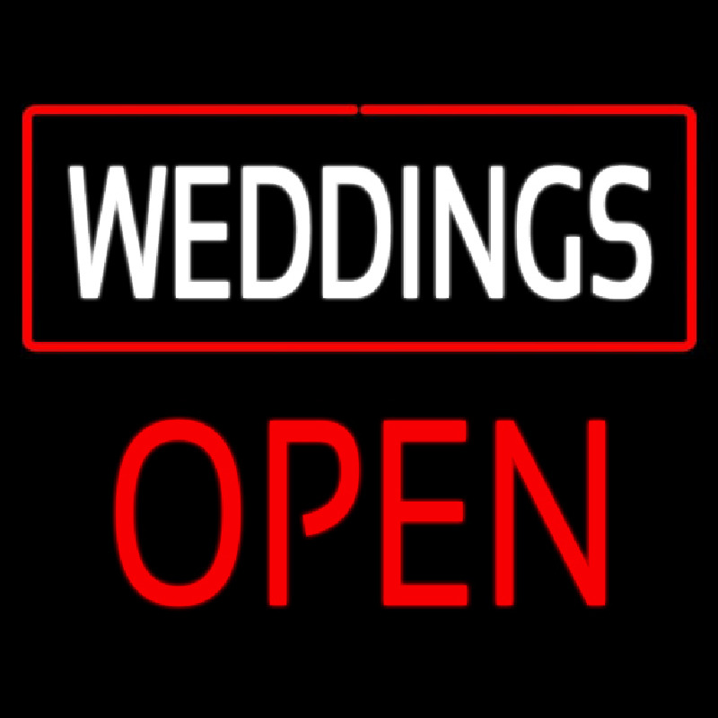 Weddings Block Open Red Neonkyltti
