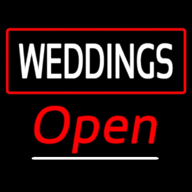 Weddings White Open Red Neonkyltti