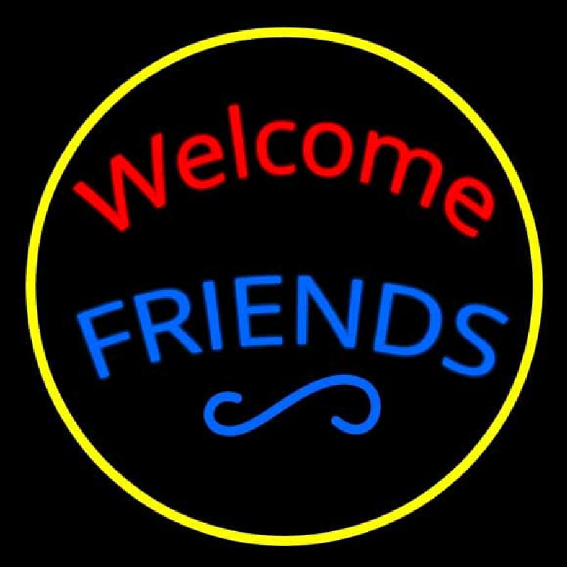 Welcome Friends Neonkyltti