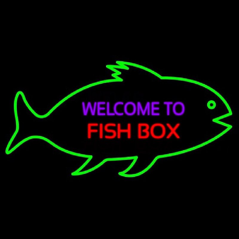 Welcome To Fish Bo  With Green Bo  Neonkyltti