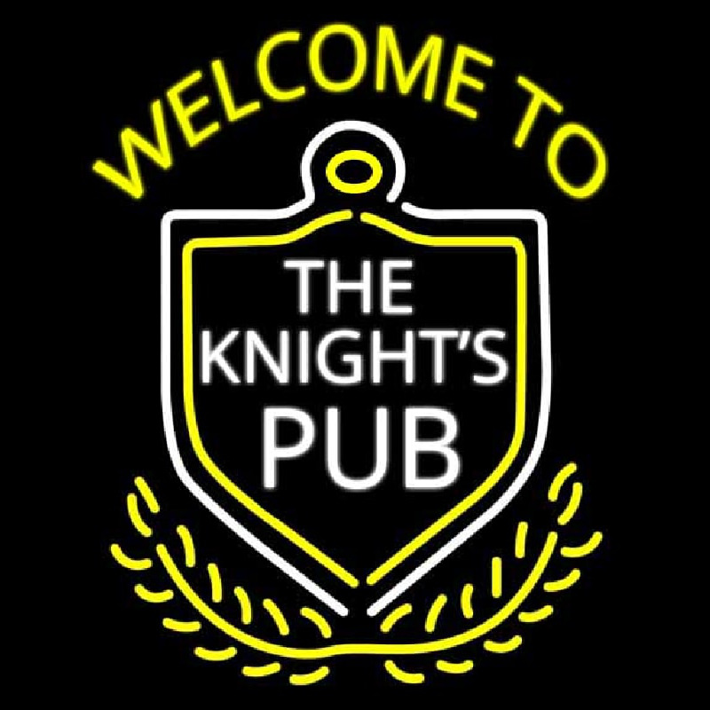 Welcome To The Knights Pub Neonkyltti