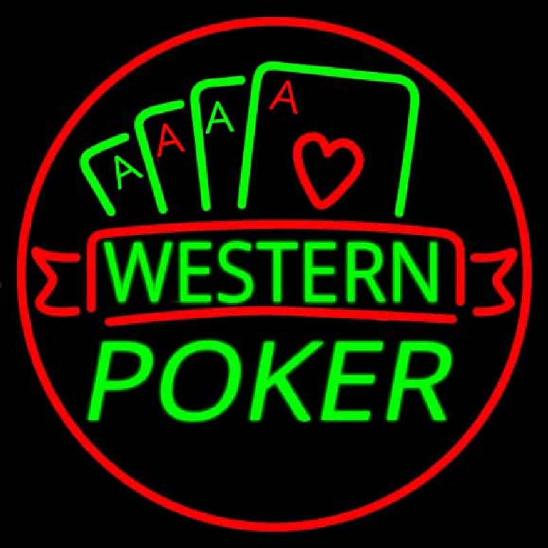 Western Poker 2 Neonkyltti