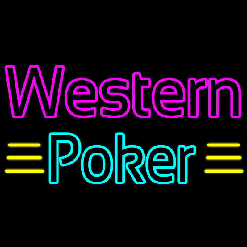 Western Poker 3 Neonkyltti