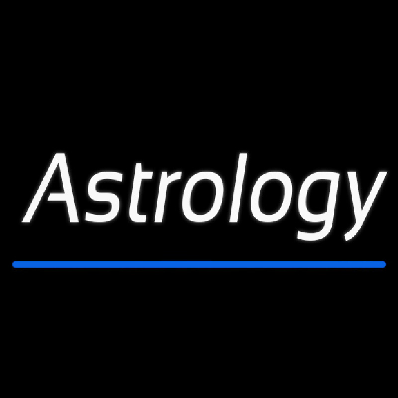 White Astrology Blue Line Neonkyltti