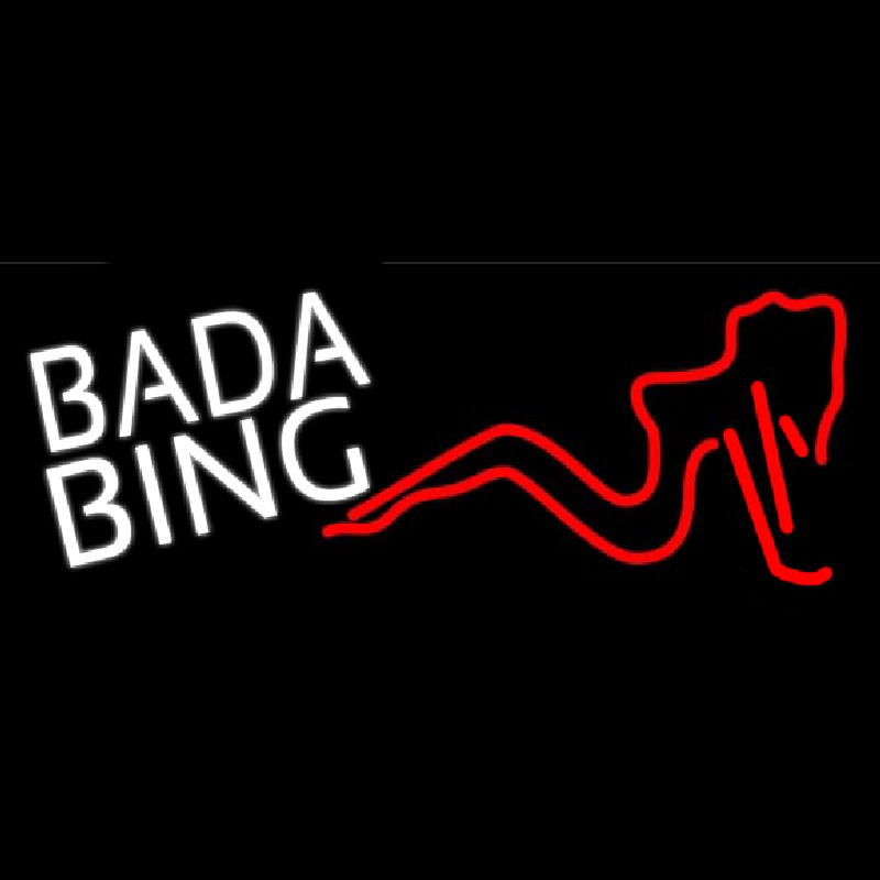 White Bada Bing Girl Neonkyltti