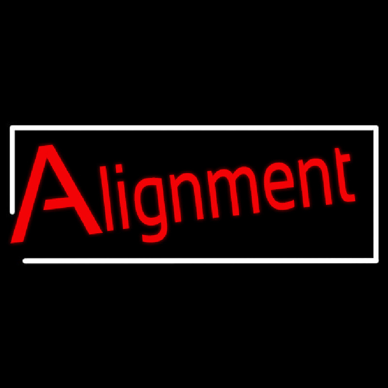 White Border Alignment Neonkyltti
