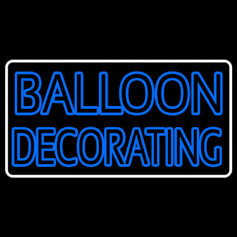 White Border Double Stroke Balloon Decorating Neonkyltti