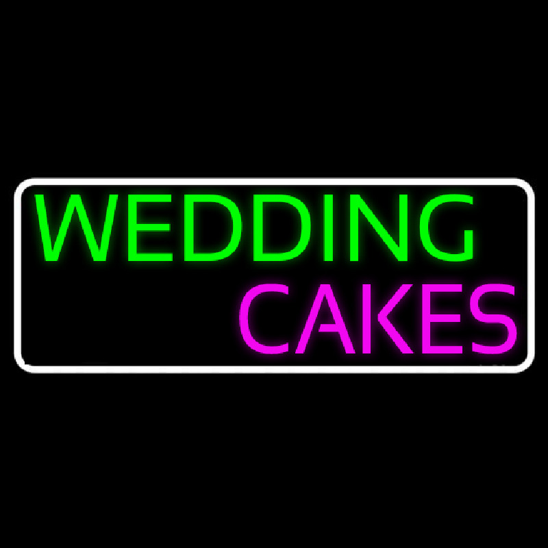 White Border Wedding Cakes Neonkyltti
