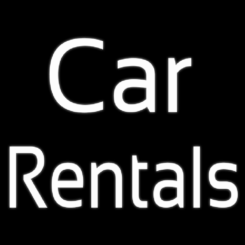 White Car Rentals Neonkyltti