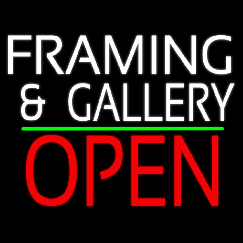 White Framing And Gallery With Open 1 Neonkyltti