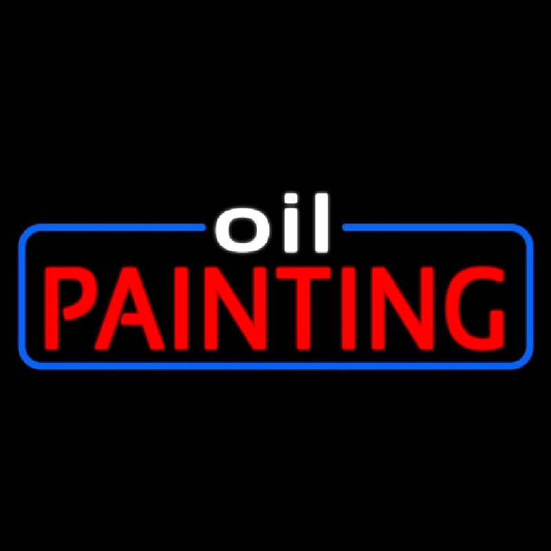 White Oil Red Painting Neonkyltti