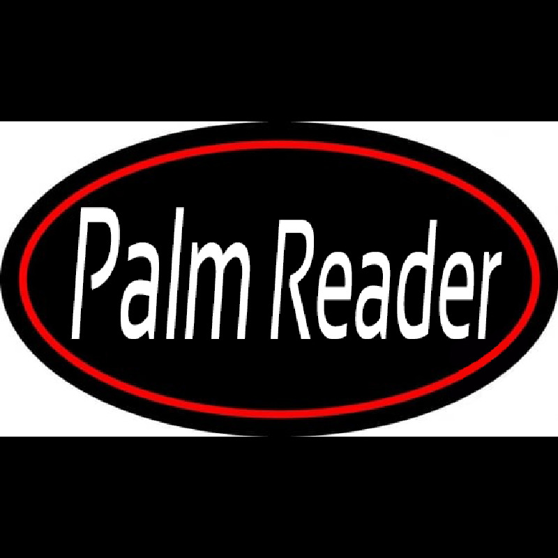 White Palm Reader Red Border Neonkyltti