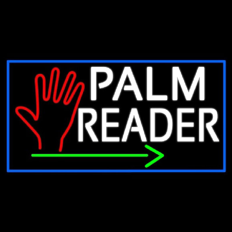 White Palm Reader With Green Arrow Neonkyltti