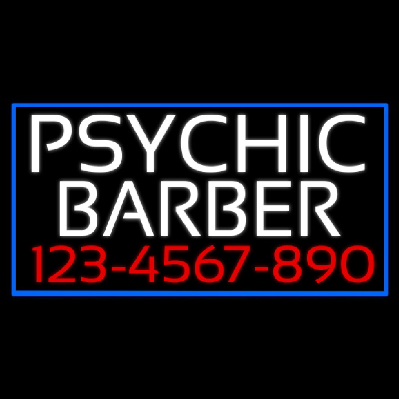 White Psychic Barber With Phone Number Neonkyltti