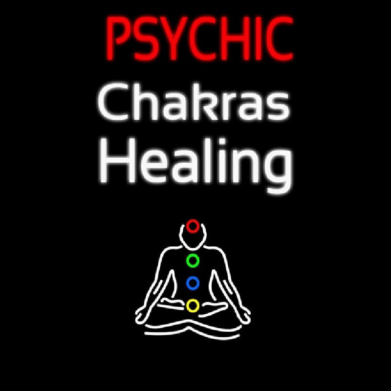 White Psychic Chakras Healing Neonkyltti