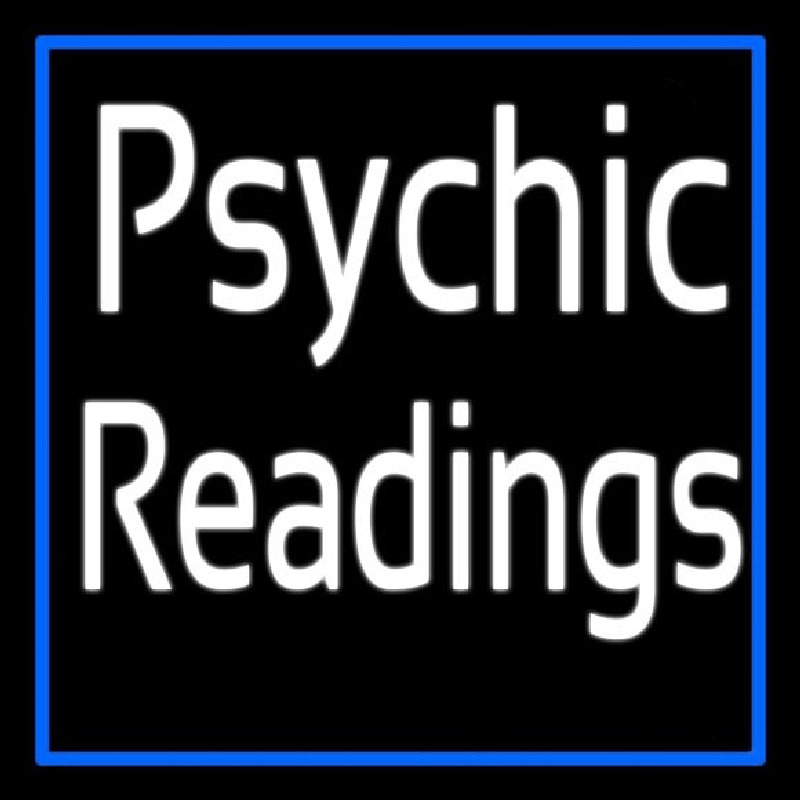 White Psychic Readings With Border Neonkyltti