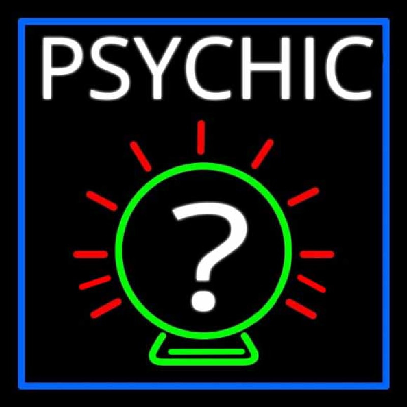White Psychic With Border Neonkyltti