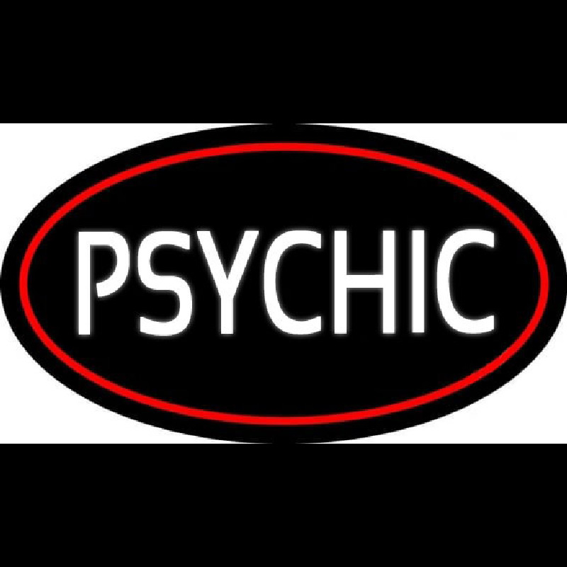 White Psychic With Red Border Neonkyltti