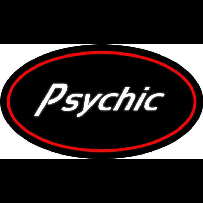 White Psychic With Red Oval Neonkyltti