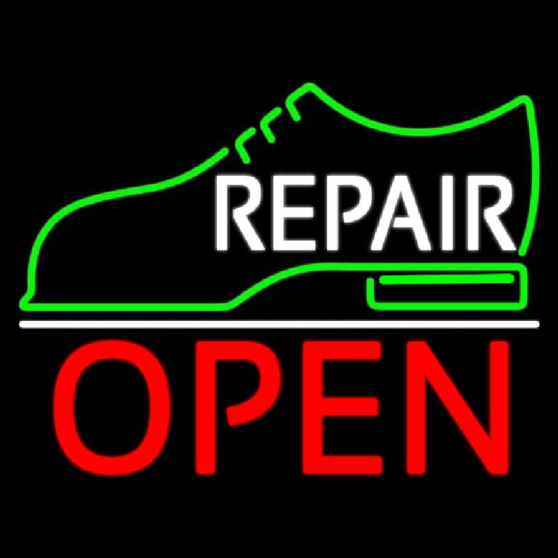 White Repair Shoe Logo Open Neonkyltti