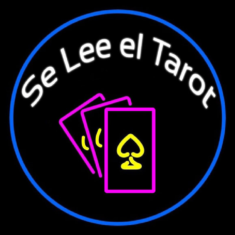 White Se Lee El Tarot And Cards Logo Neonkyltti