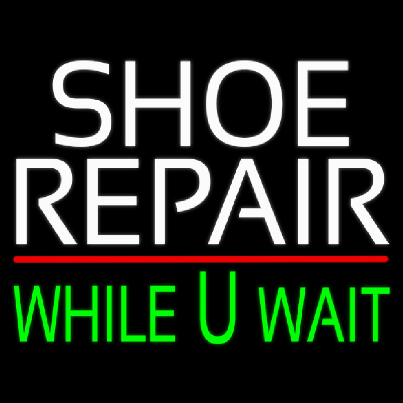 White Shoe Repair Green While You Wait Neonkyltti