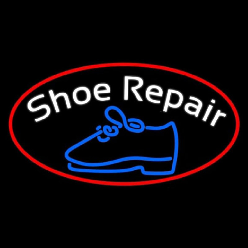 White Shoe Repair With Border Neonkyltti