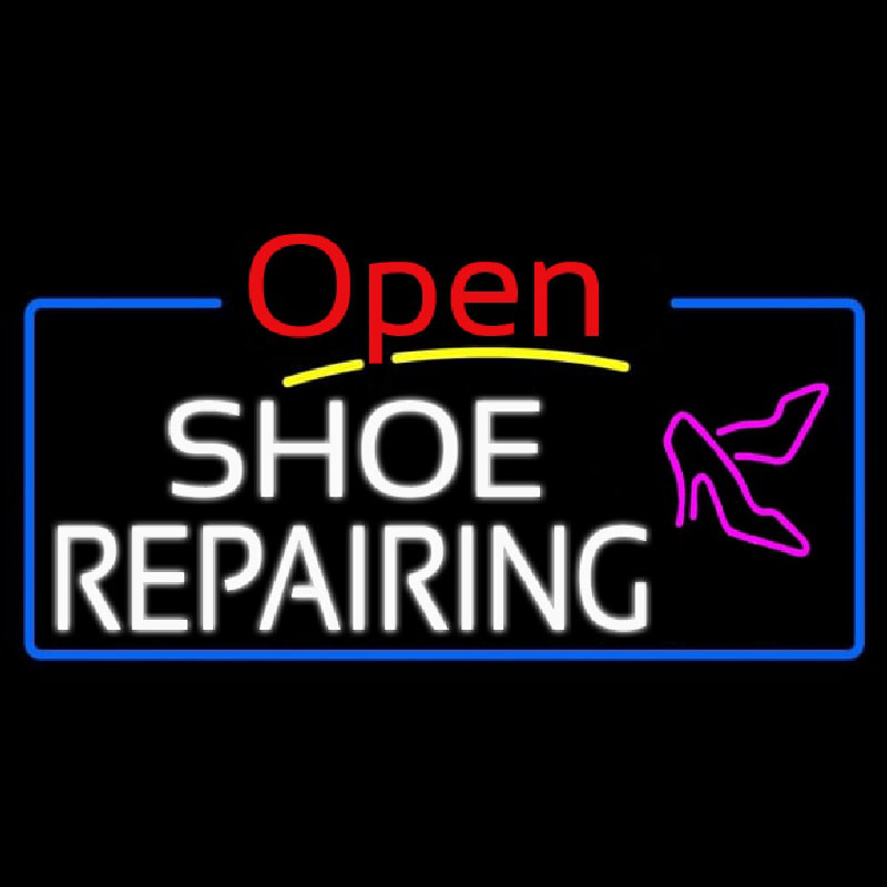 White Shoe Repairing Open Neonkyltti