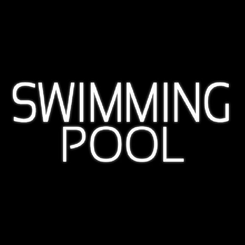 White Swimming Pool Neonkyltti