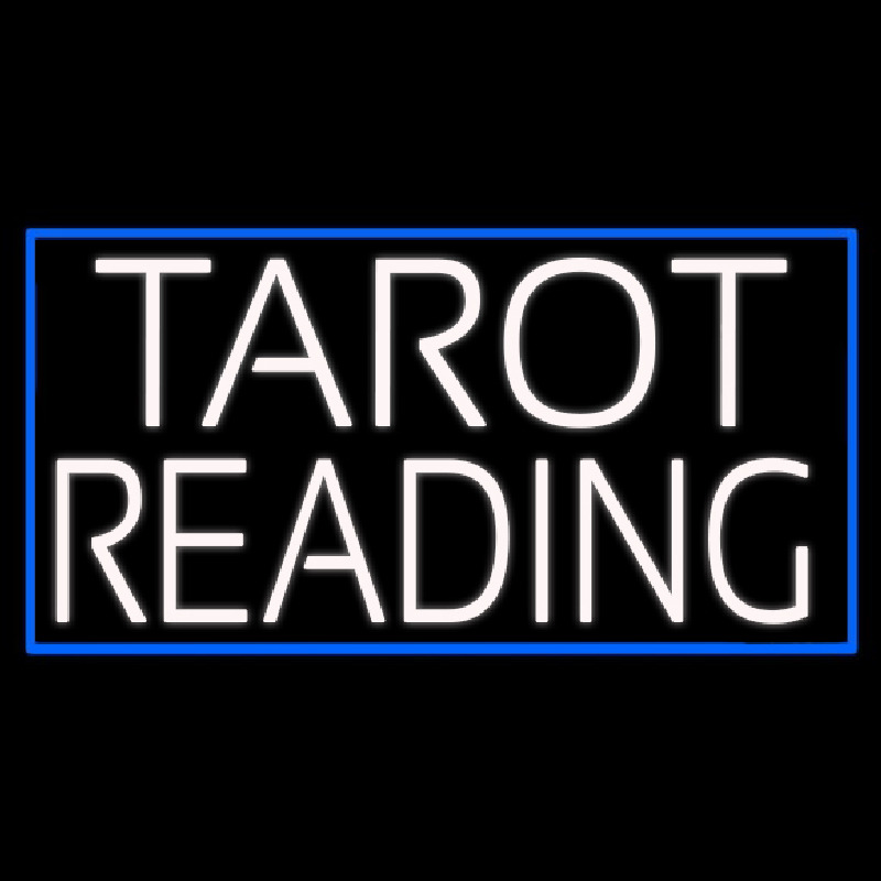 White Tarot Reading Neonkyltti
