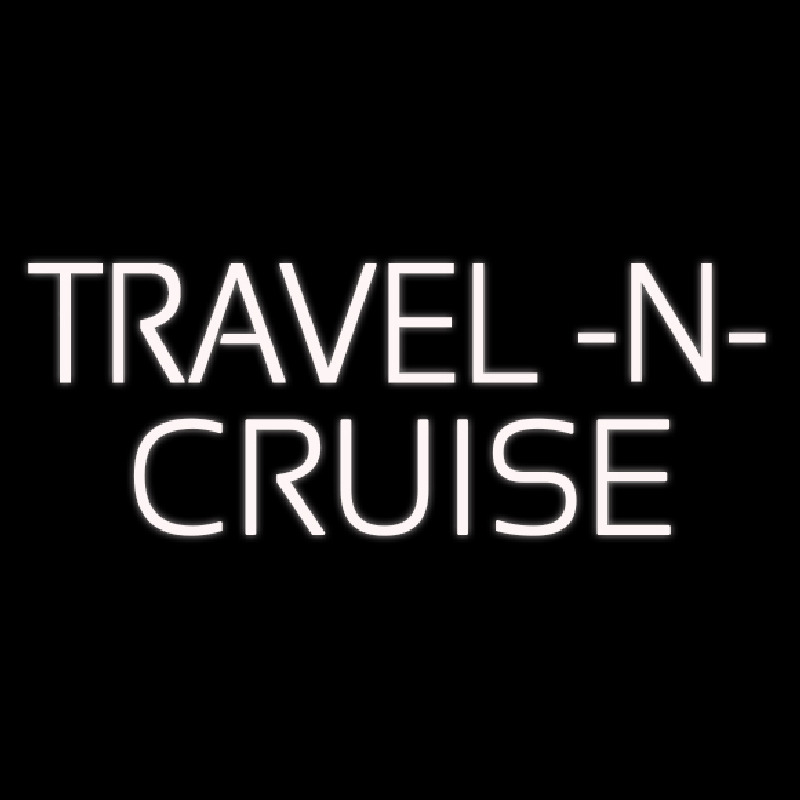White Travel N Cruise Neonkyltti
