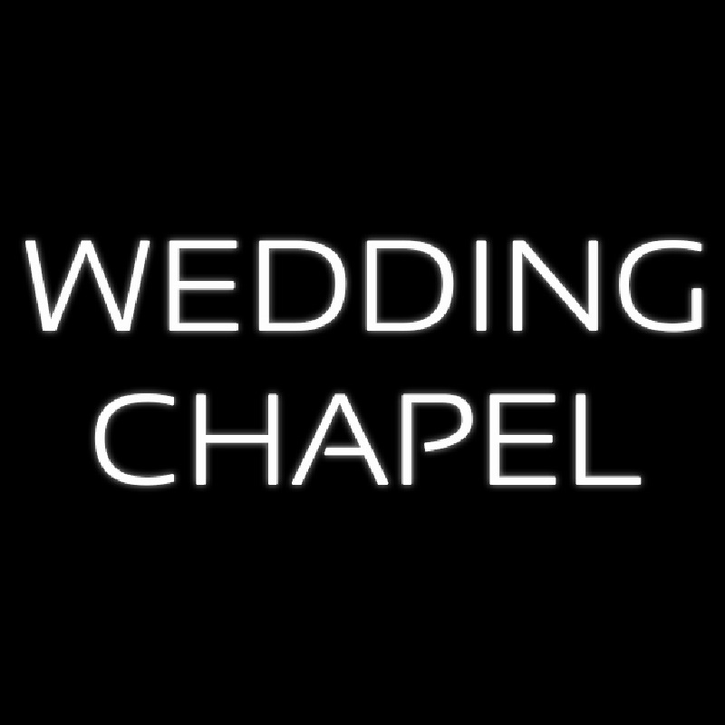 White Wedding Chapel Neonkyltti