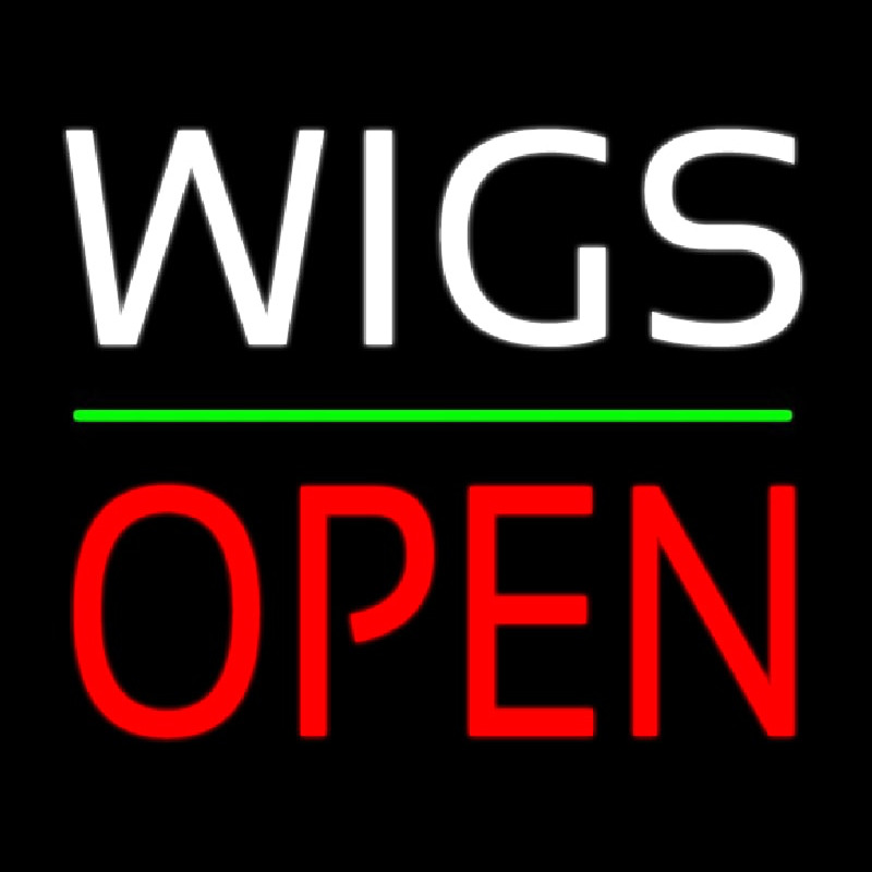 Wigs Block Open Green Line Neonkyltti