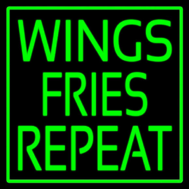 Wings Fries Repeat Neonkyltti