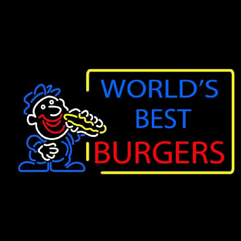 Worlds Best Burgers Neonkyltti