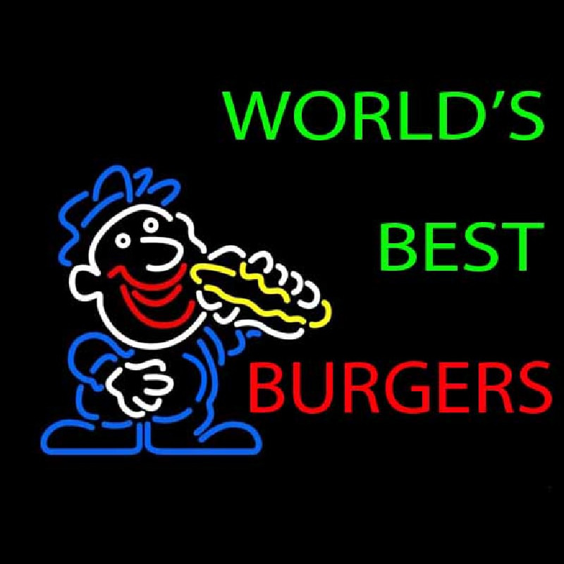 Worlds Best Burgers Neonkyltti